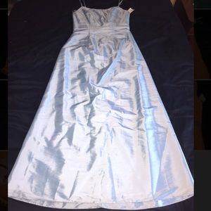 NWT Grey/Blue Beaded Gown by Moonlight Size 14